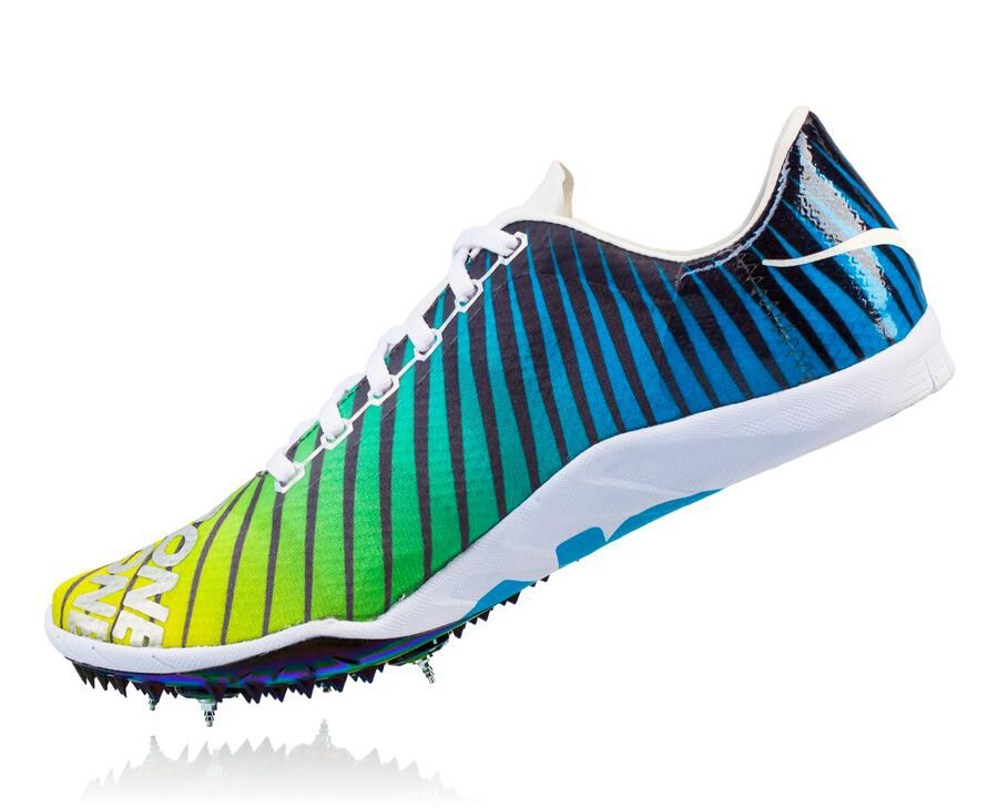 Spikes Atletismo Hoka One One Hombre Negros/Blancos - Speed Evo R - HSAP43265